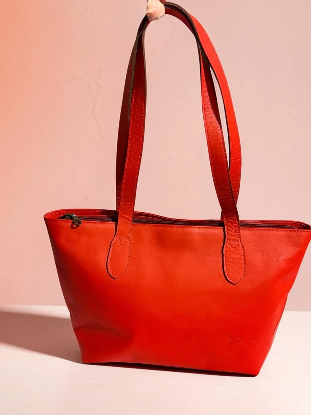 Women’s Red Leather Shoulder Bag